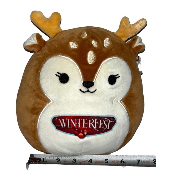 Dawn The Fawn Deer 8" Winterfest Exclusive Official Kellytoy Squishmallow - Picture 6 of 7